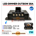 Dimmer LED Outbow DC 12V - 24V 30A Pengatur Tingkat Cahaya Model Putar LED Strip / Rigid / Bar